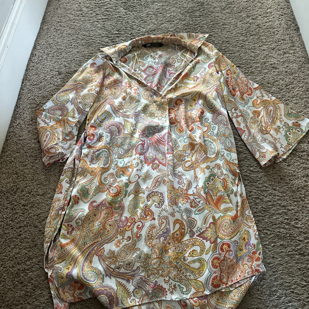 Paisley silk Zara dress